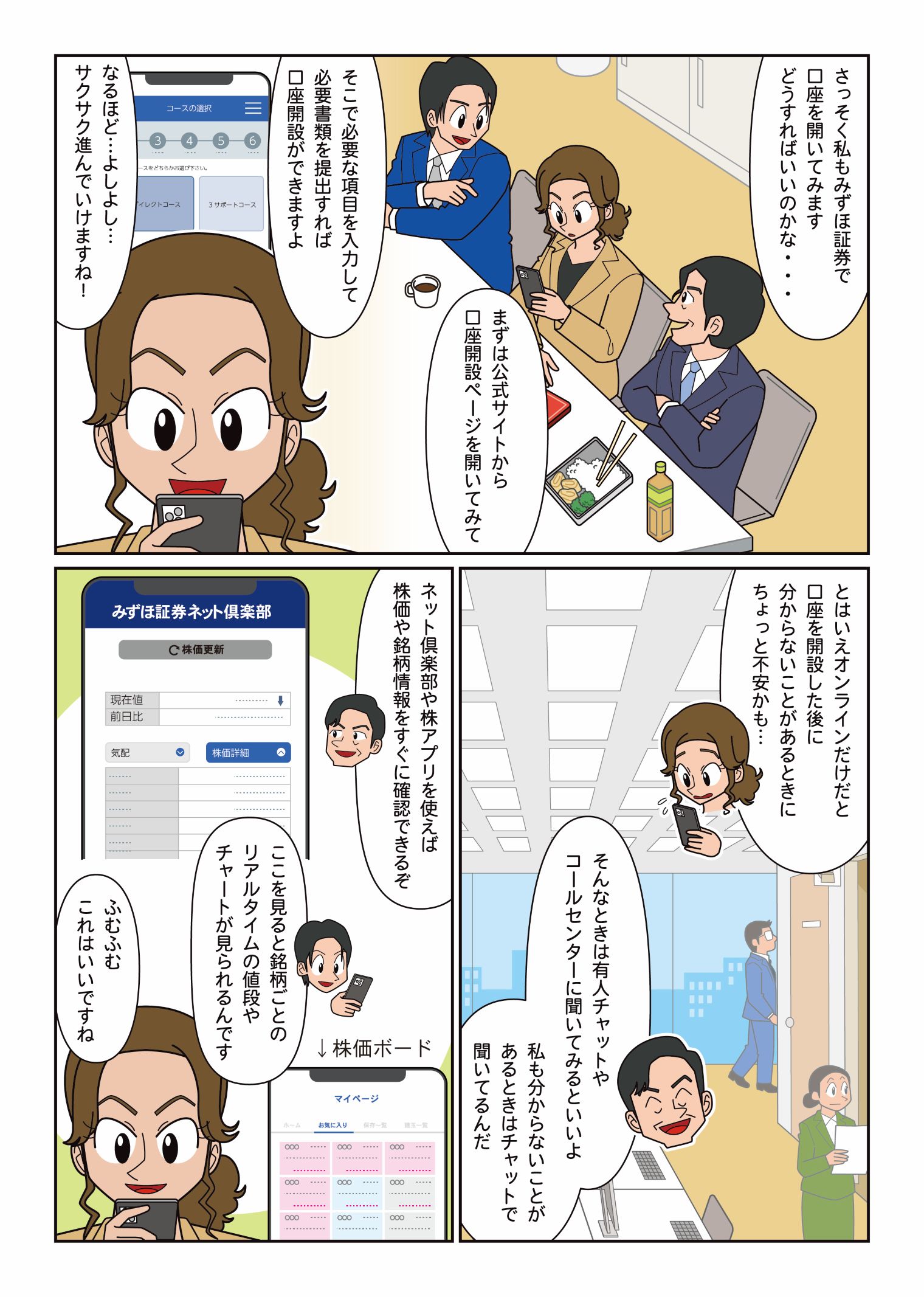 マンガでわかる！②個別株投資とIPO投資〜同僚のあの人も実はやっていた！〜 | みずほ証券